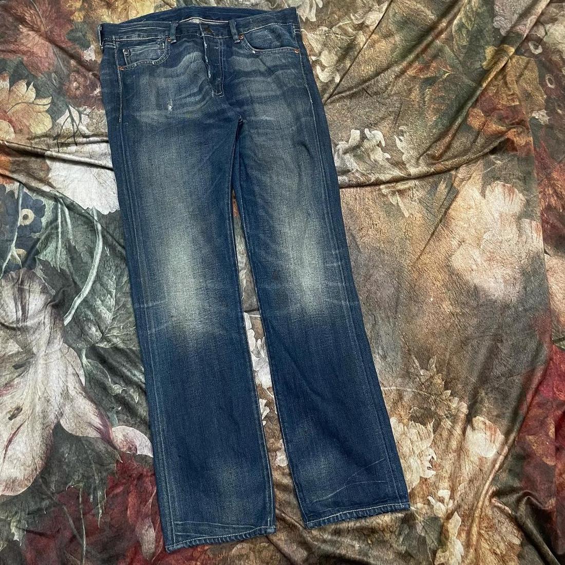 데님앤서플라이 랄프로렌 빈티지 슬림핏 워싱데님진 34 리바이스청바지