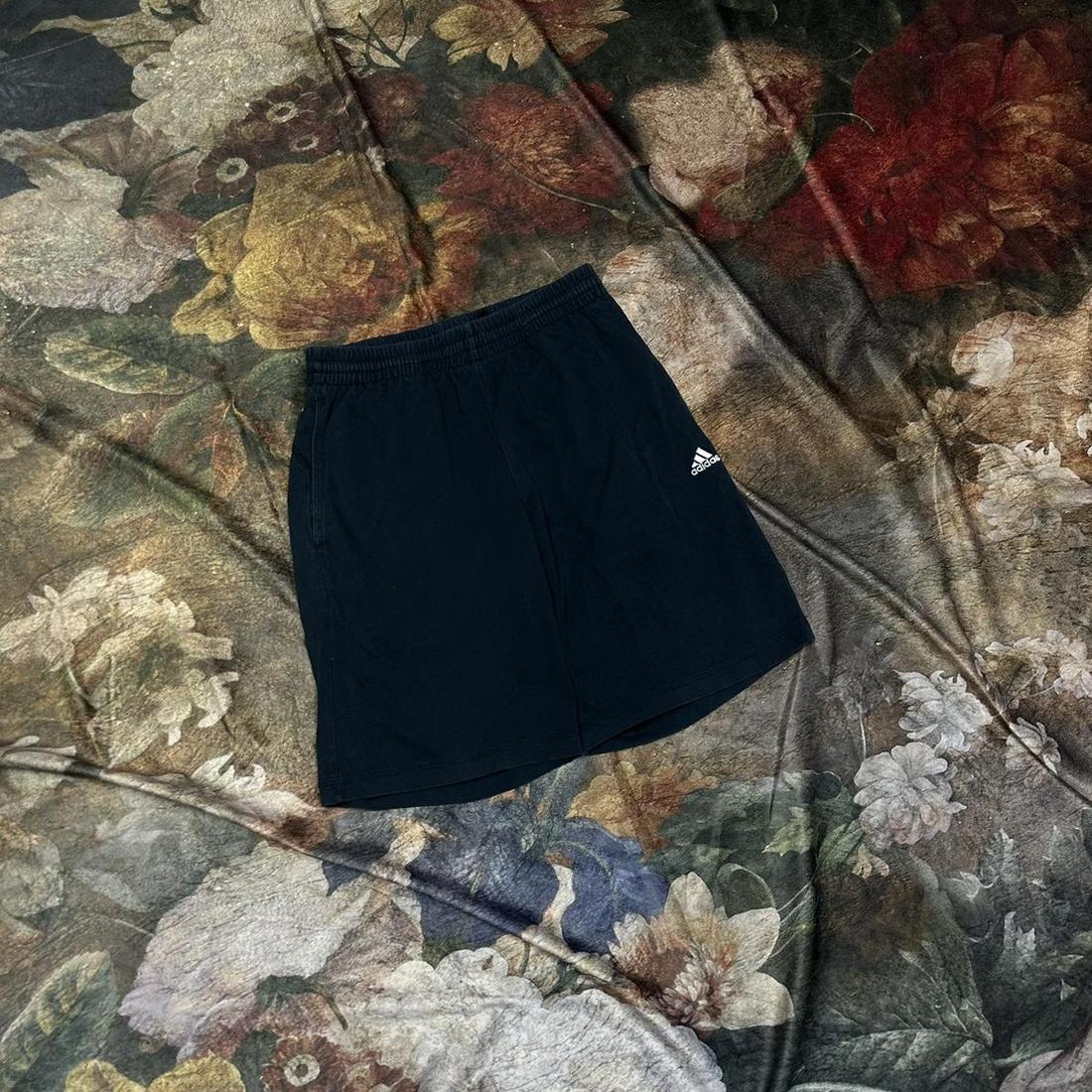 아디다스 빈티지 스몰로고 블랙 밴딩코튼쇼츠팬츠 95 아디다스반바지 반바지