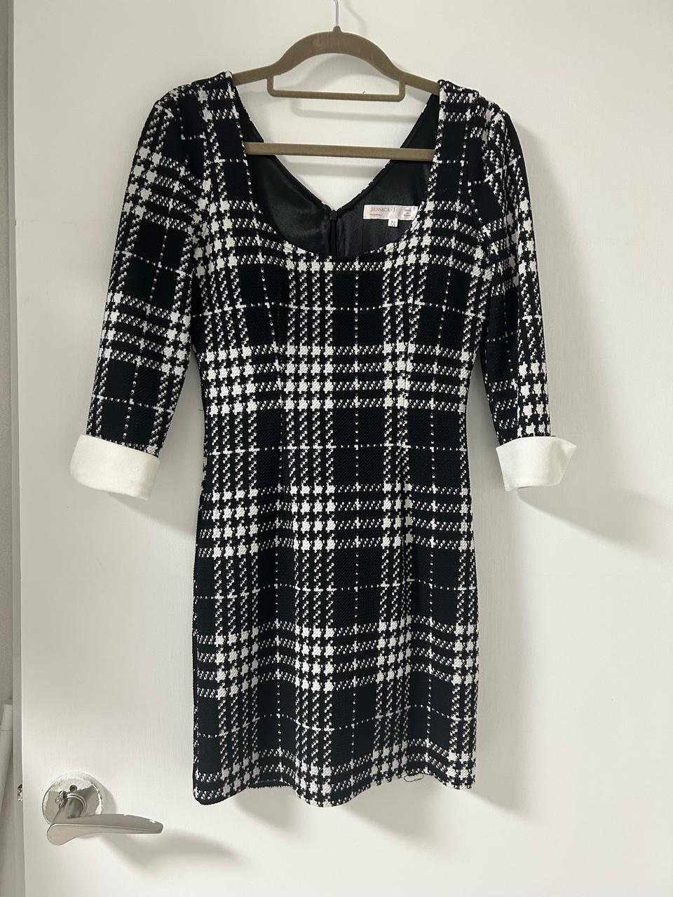 하운스투스 체크 스판 섹시 원피스