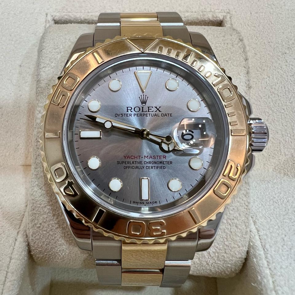 롤렉스 요트마스터1 콤비 40mm 18k 그레이판 로렉스서브마리너청콤흑콤