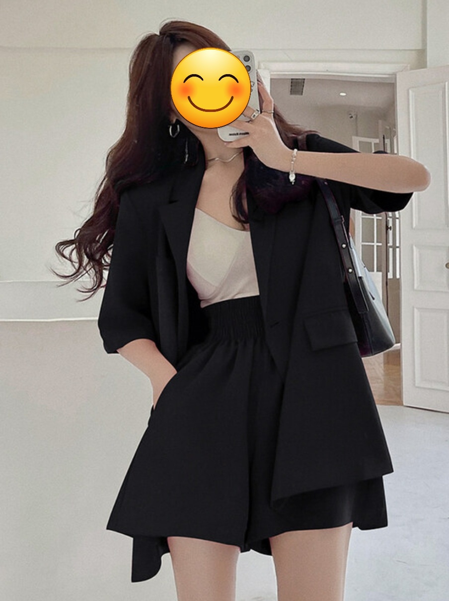 박시 반팔자켓 & 팬츠 SET