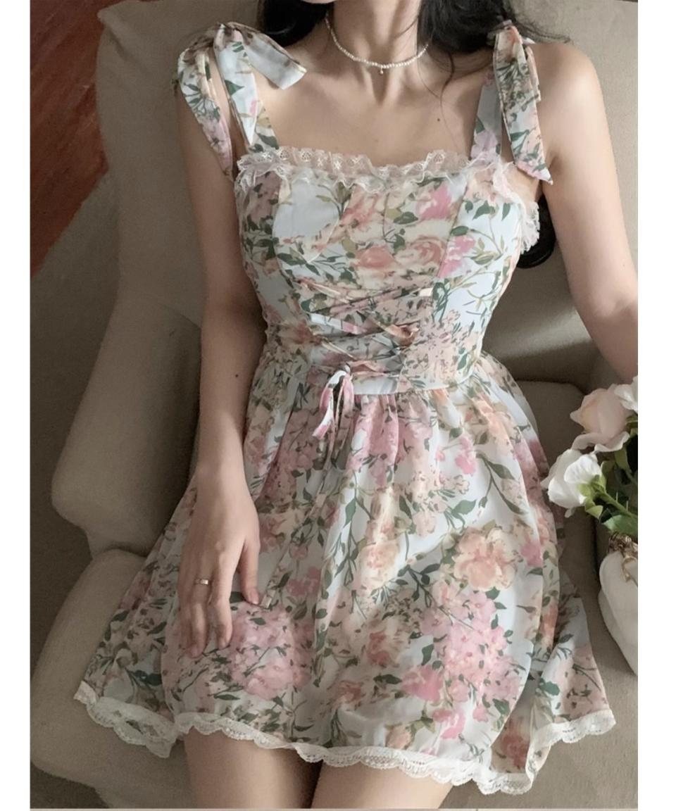 레이스 플라워 원피스