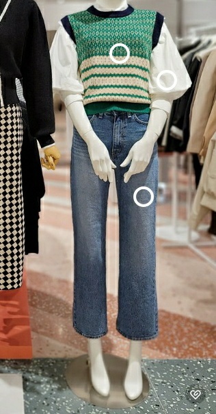 워싱 일자 데님팬츠