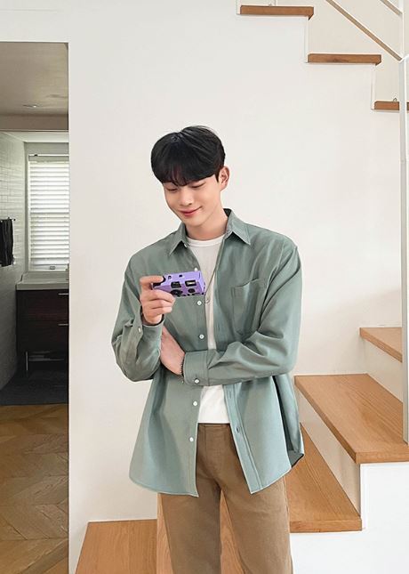 민트색상 링클프리 셔츠 판매합니다