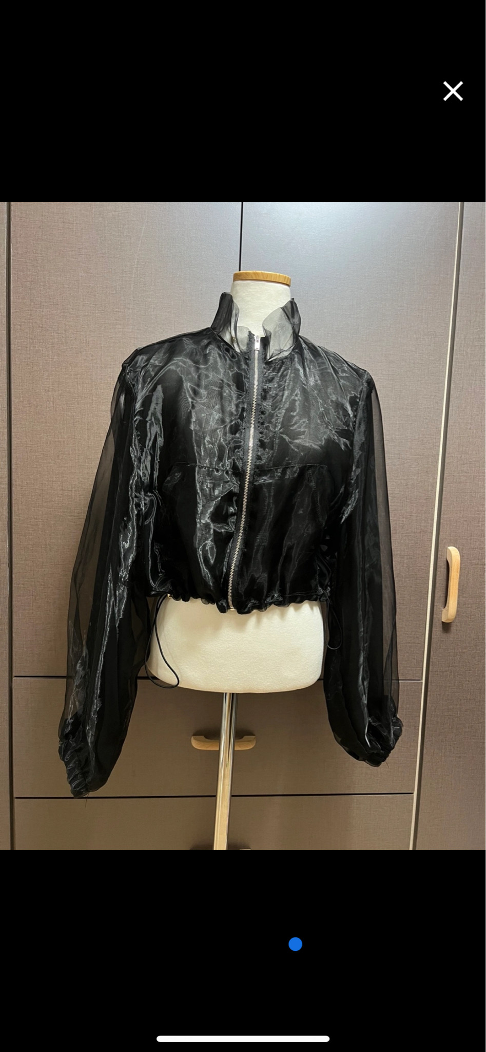 스트링 오간자 크롭