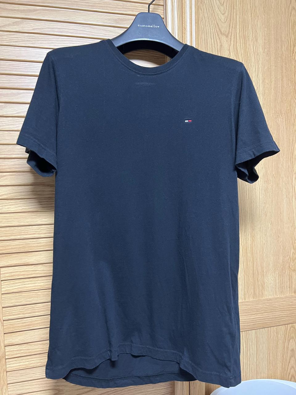 타미힐피거 블랙 기본티 라지