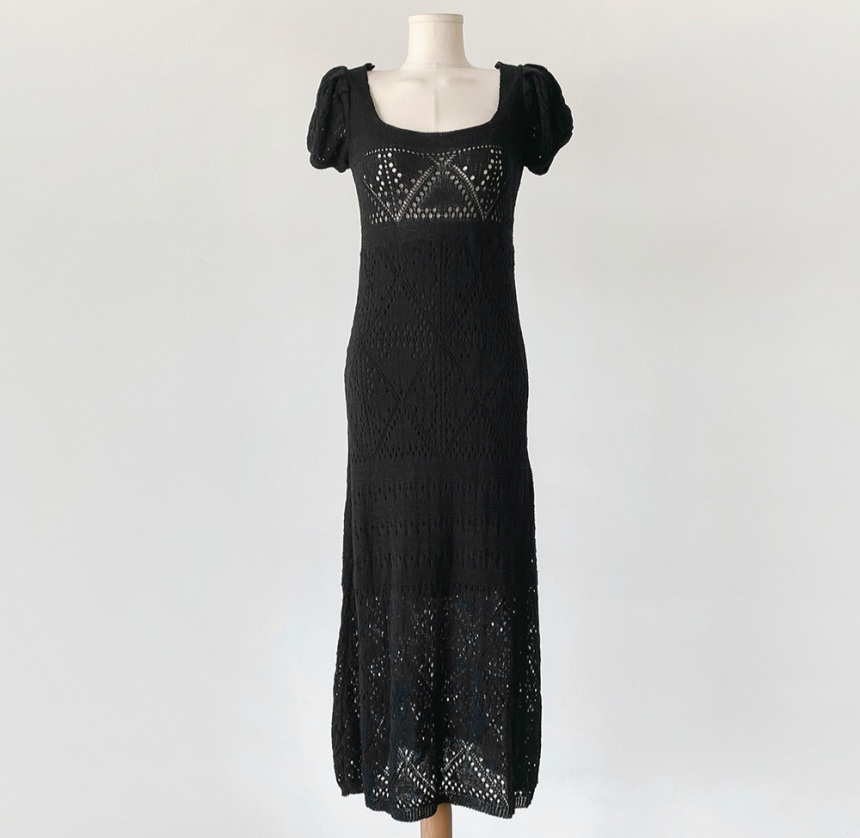 블랙니트롱원피스