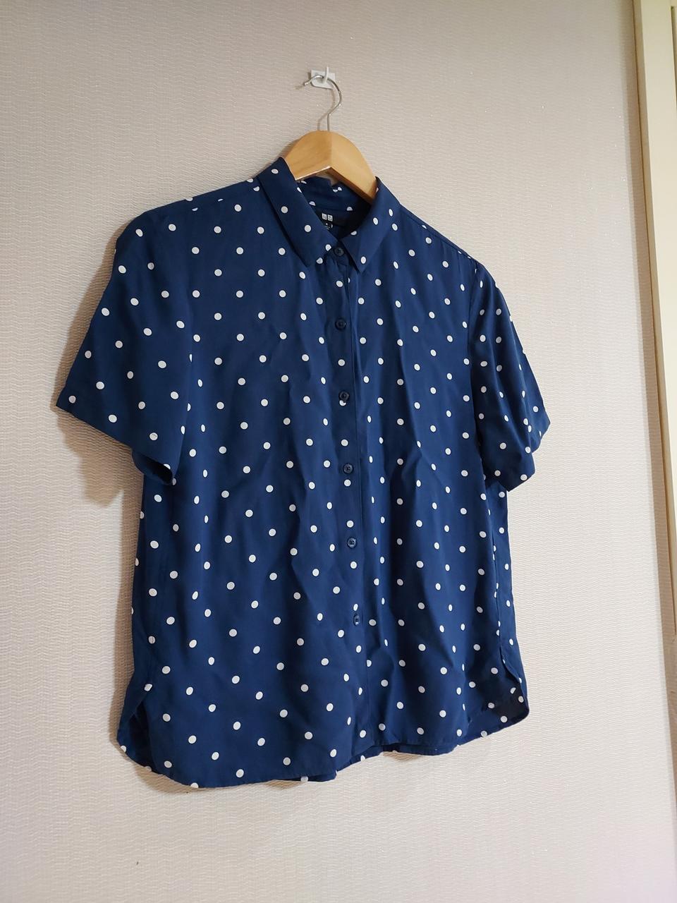 찰랑찰랑(레이온)도트셔츠