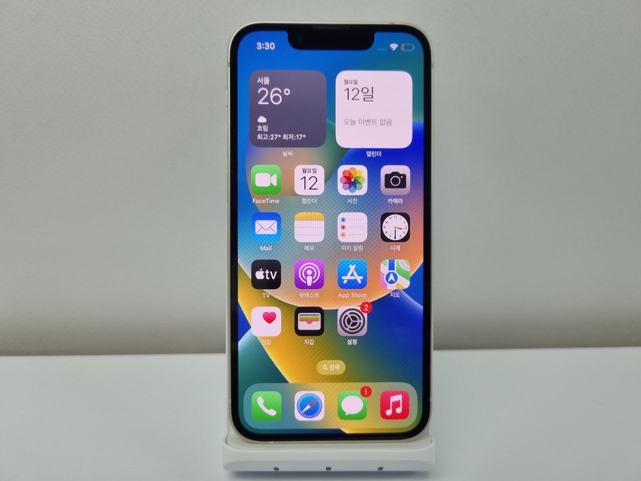 아이폰13미니 128기가 화이트 S급 정상해지 팝니다