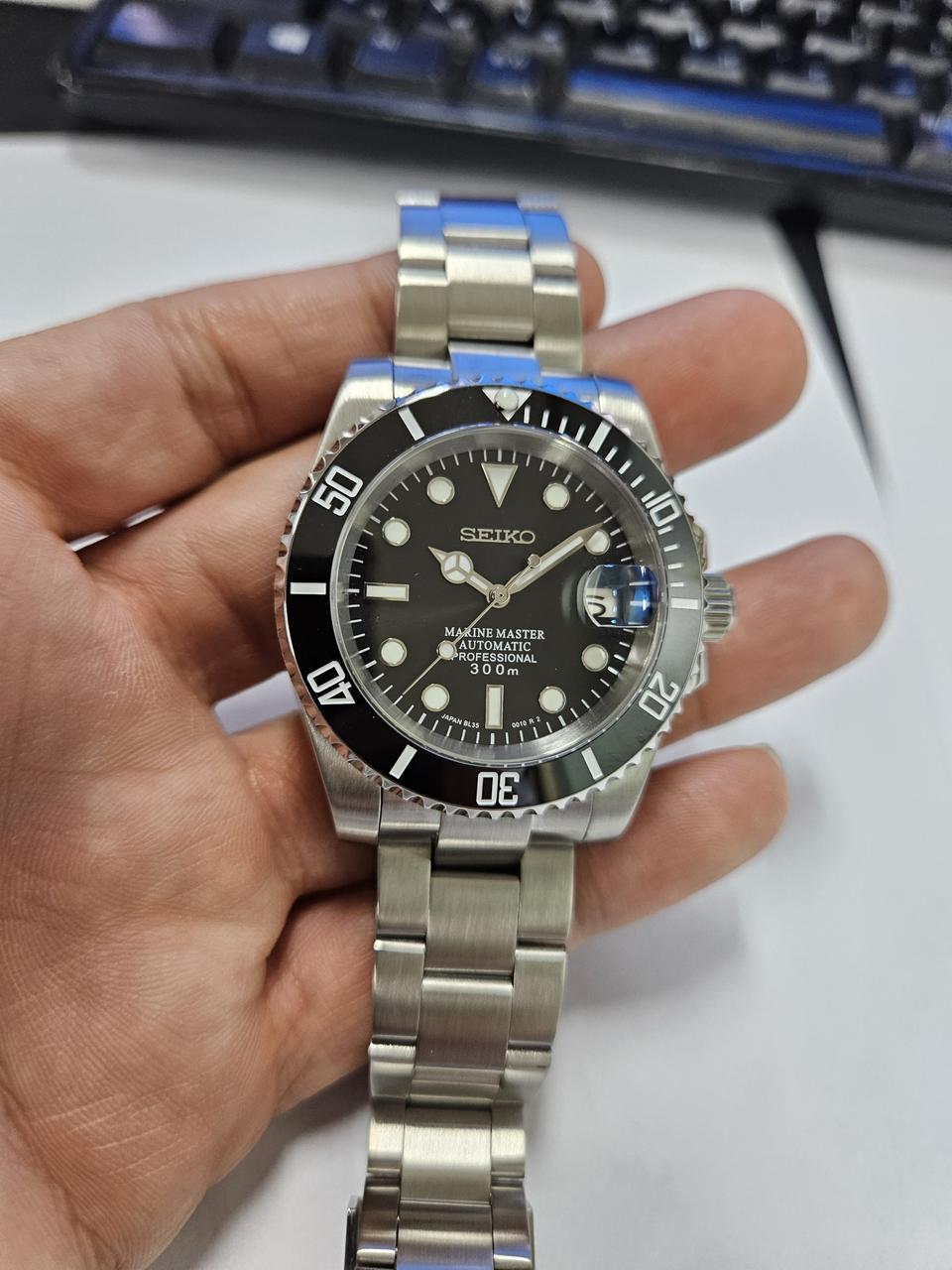 세이코 커스텀 MOD 서브마리너 오토매틱 시계