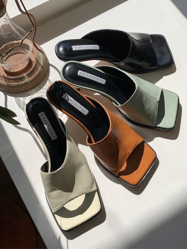 여름 뮬슬리퍼 구두 힐