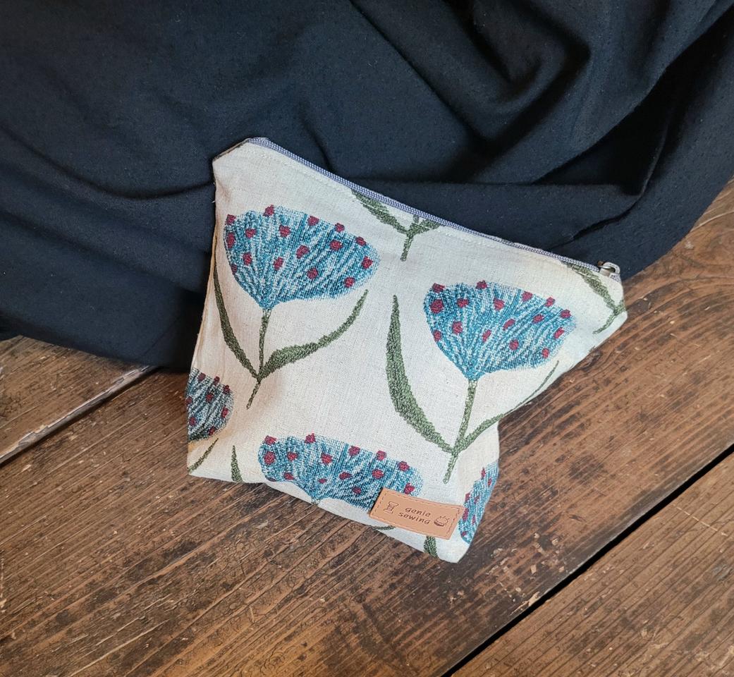 핸드메이드 파우치 블루
