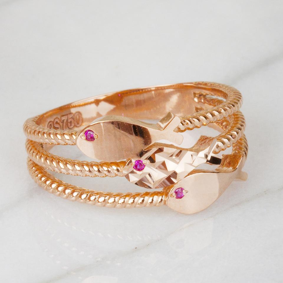 14k 18k 물고기반지