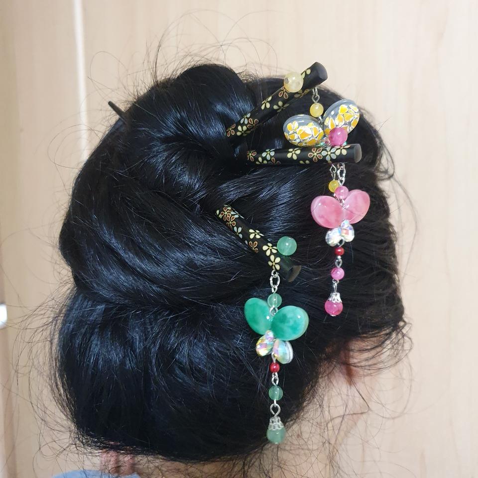 새상품 나비비녀 패션비녀 한복비녀 뒤꽂이