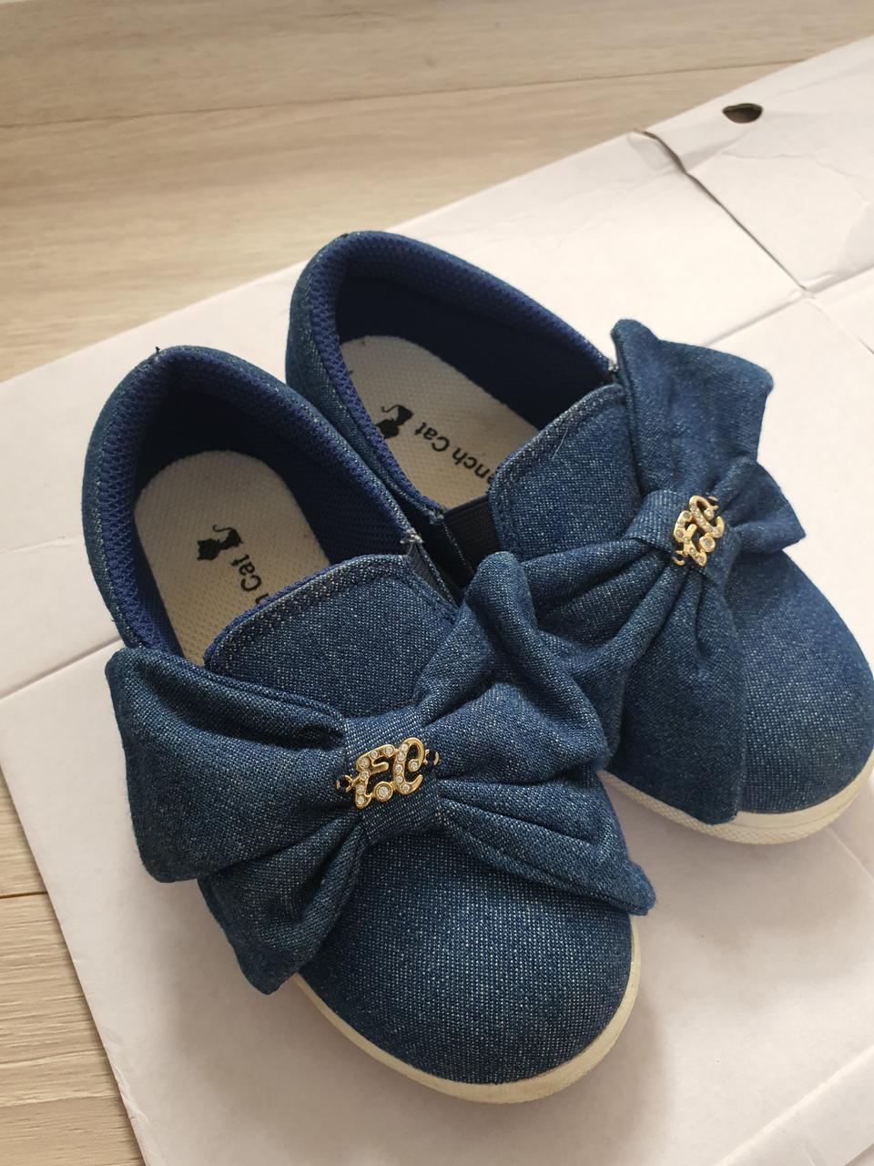 유아 프랜치캣 데님 슬립온
