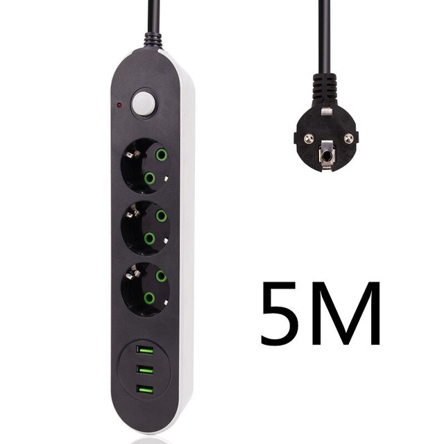 3USB 3플러그 스위치있는 5M케이블길이 [새제품]