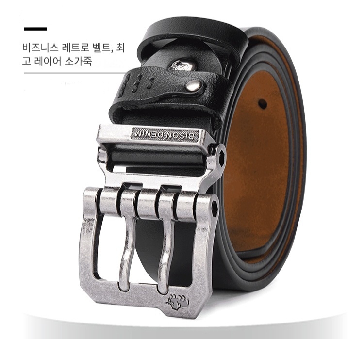 가죽벨트/ 레트로 타입 벨트/ 소가죽 벨트/ 새제품