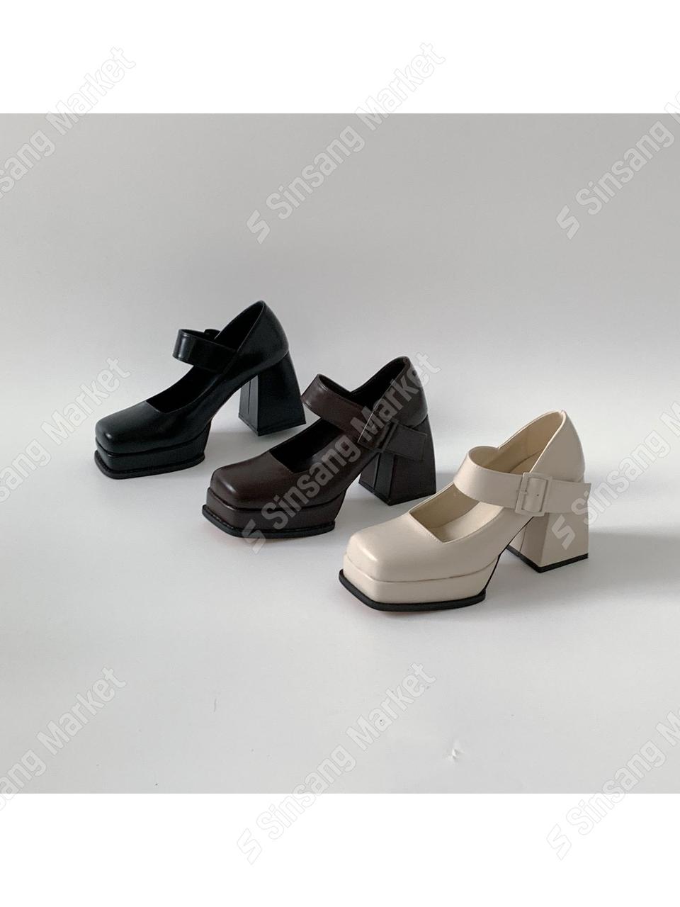 @세일 9371 스퀘어토  여성힐 가보시힐 9CM굽 통굽 샌들 3칼라