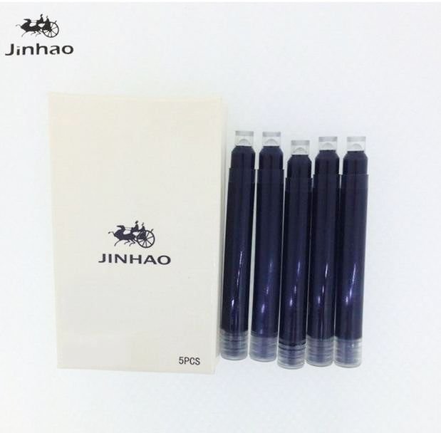 새 검정색 2.6mm 5pcs 검정 만년필 잉크 정품 펜 리필 카트리지