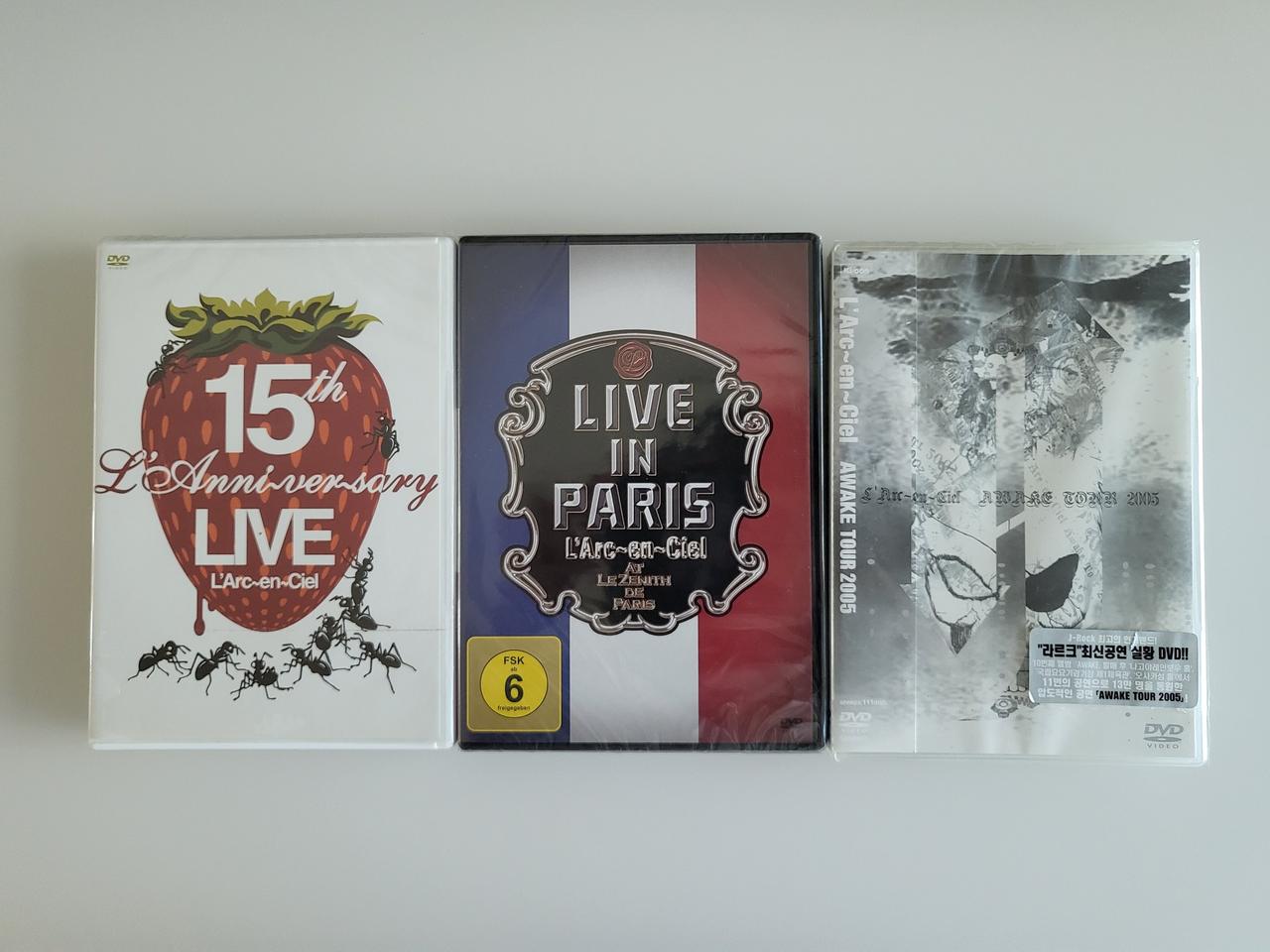 라르크앙시엘 공연 dvd 3개 일괄 판매 미개봉 포함