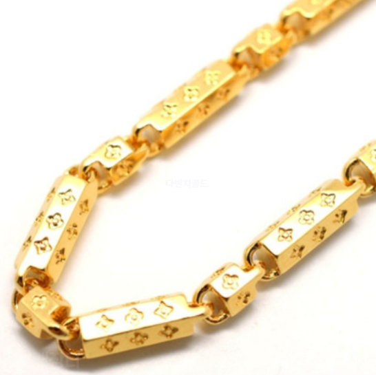 루이스 육각 골드 목걸이