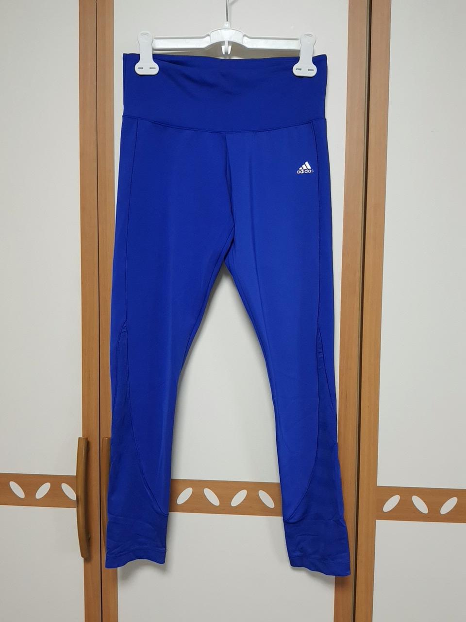 여자 아디다스 정품 파랑 레깅스 90사이즈