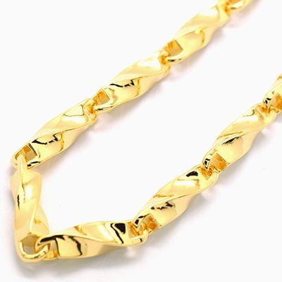 광폭 8mm 꽈배기 대나무 목걸이