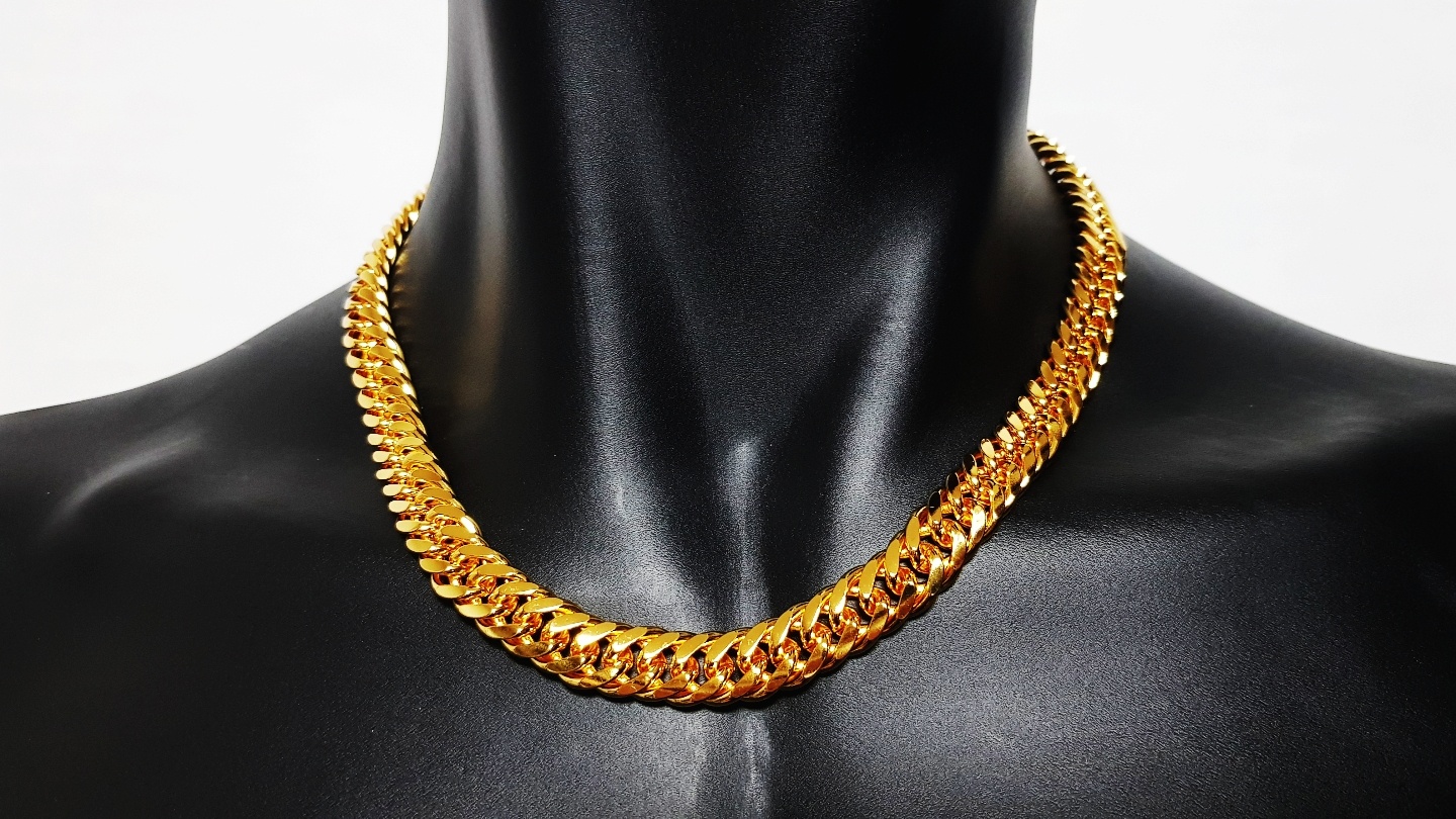 더블체인 목걸이12mm (남자목걸이,18k,24k 도금목걸이)