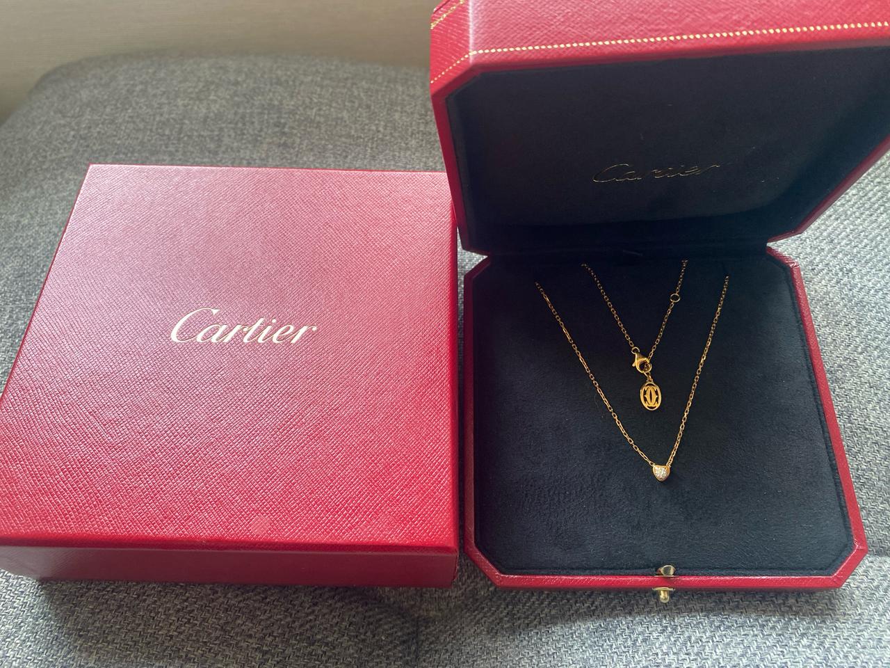 까르띠에 디아망 하트 모티브 다이아 목걸이