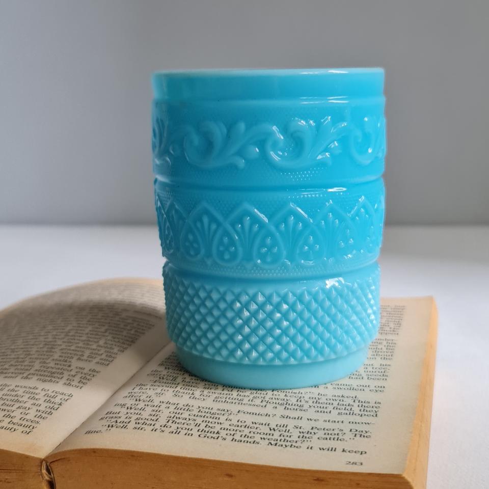 빈티지 오팔린 글라스 화병 꽃병 빈티지 밀크글라스 컵 빈티지 오브제 