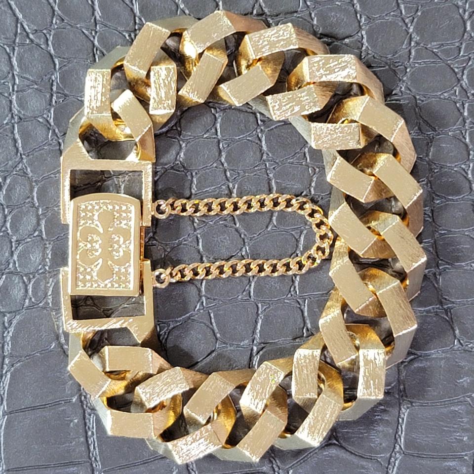 스지+무광 팔각팔찌18mm(남자도금팔찌 18k,24k)