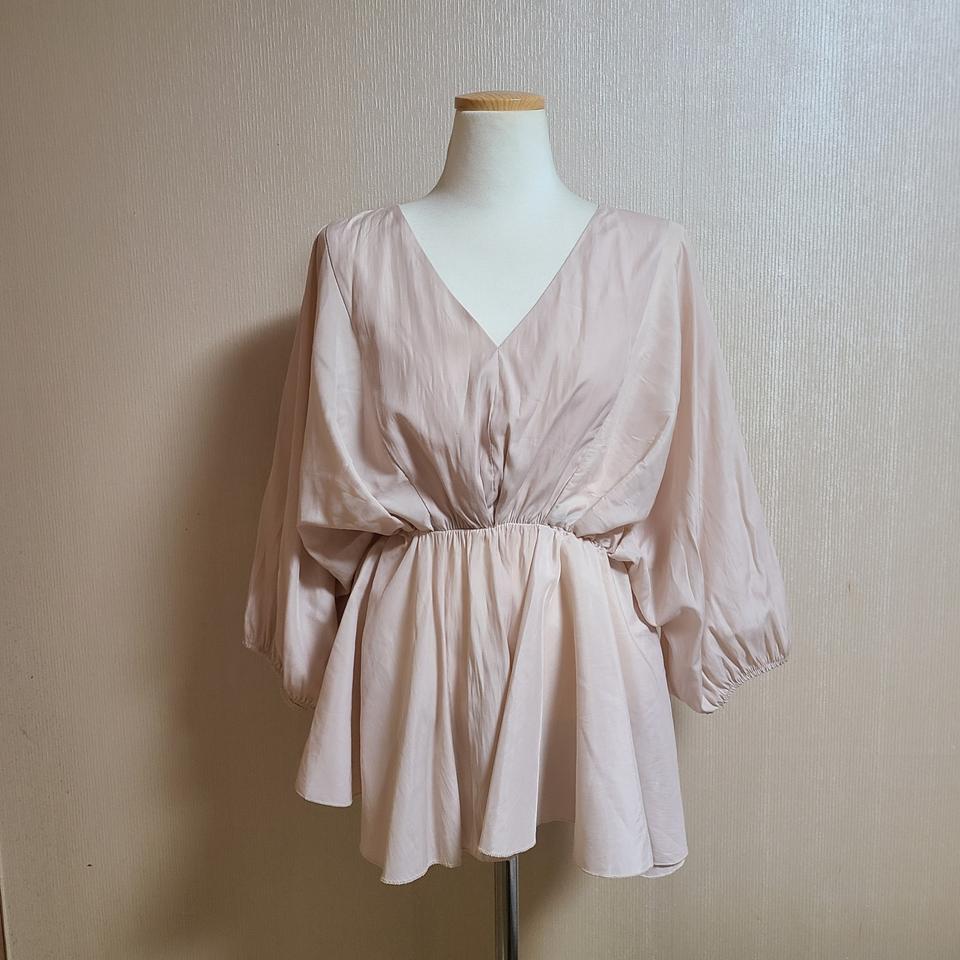 허리 밴딩 블라우스