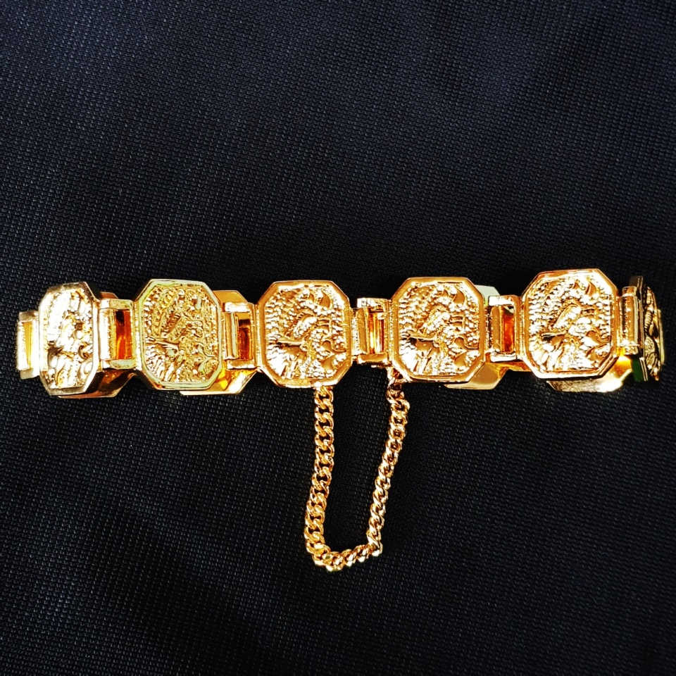 팔각호랑이 골드팔찌(도금팔찌.18k,24k)