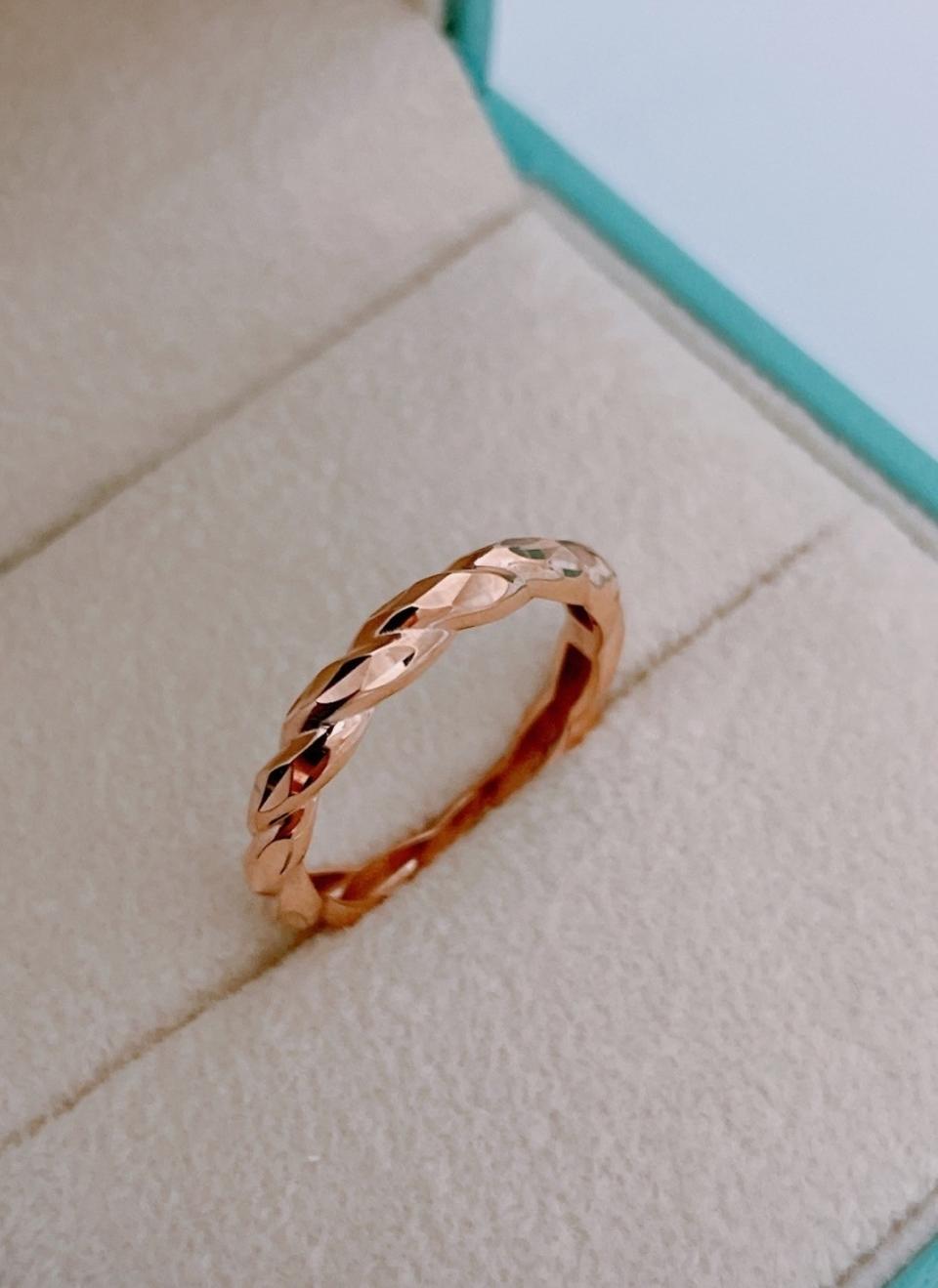 14k 트위스트 컷팅. 3미리 반지