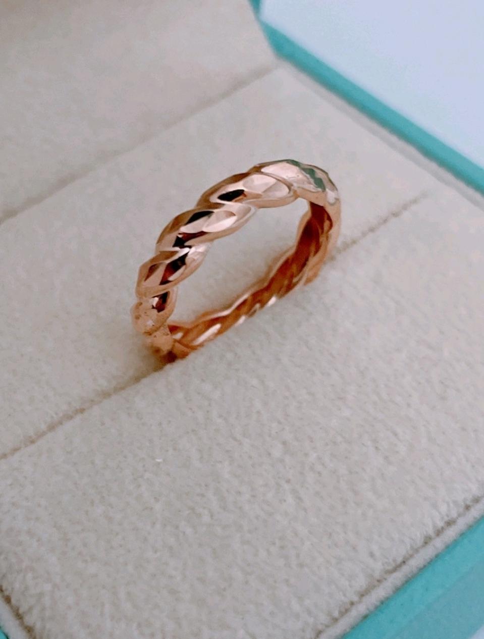 14k 트위스트 컷팅 4미리 반지