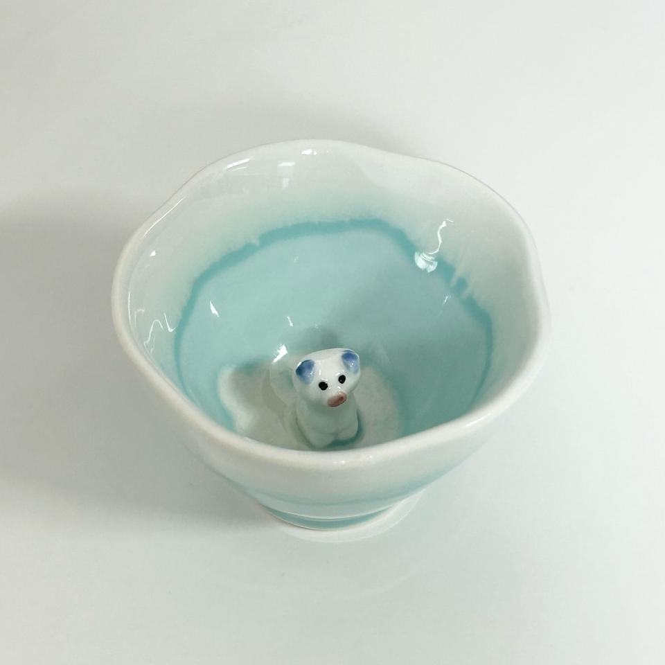 (새상품)십이지 돼지+닭 찻잔 소주잔 2개