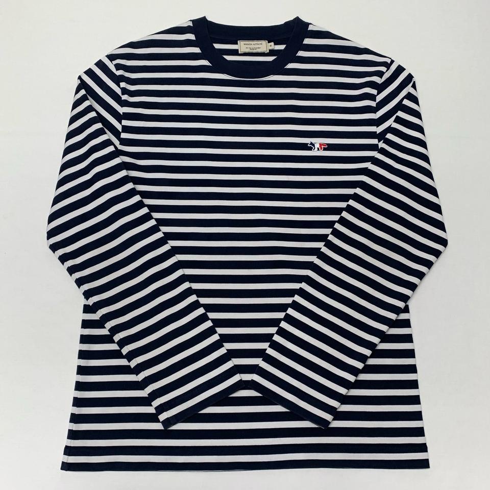 메종키츠네 스트라이프 롱슬리브 티셔츠 (M)