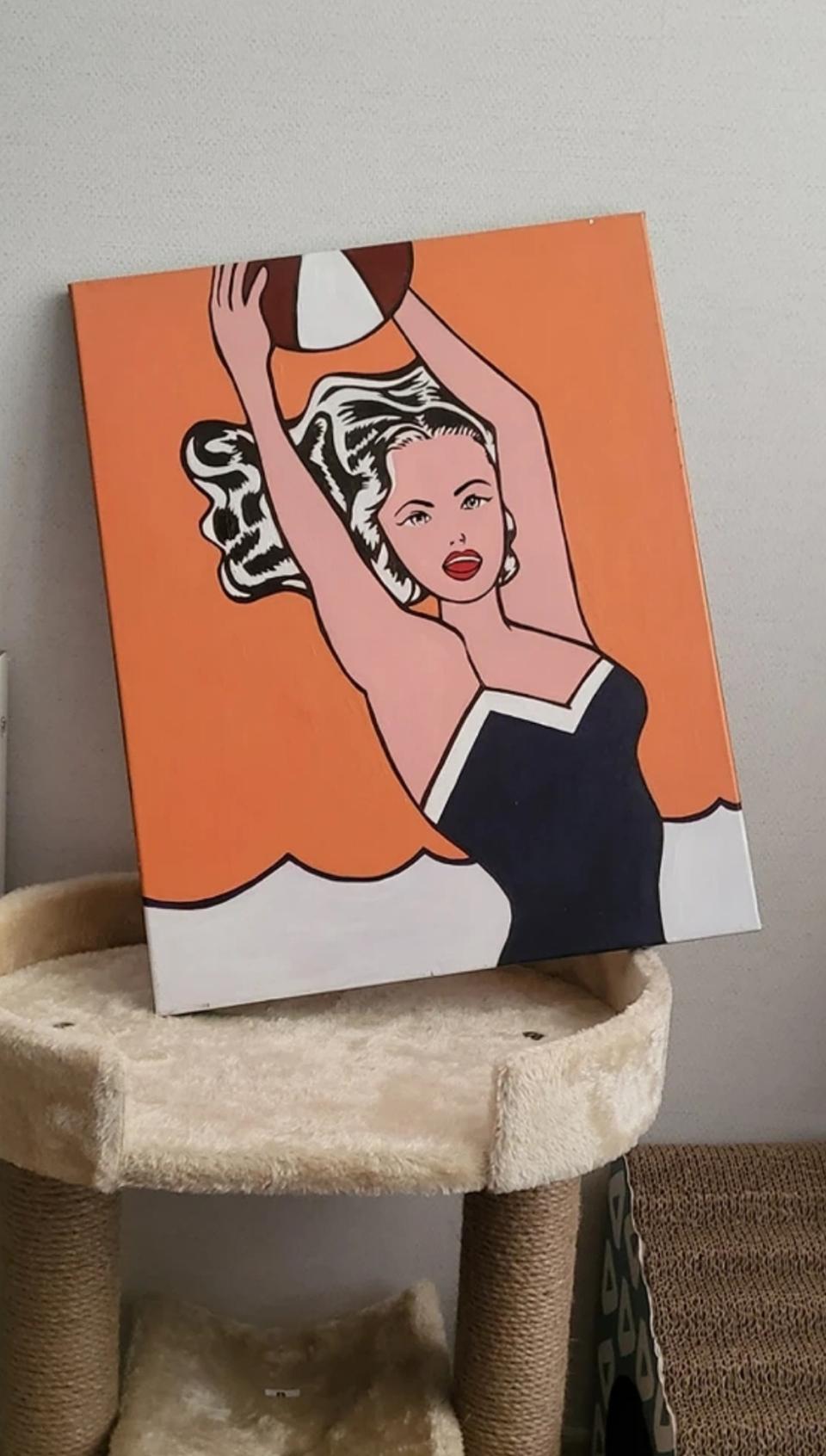 빈티지팝아트캔퍼스유화