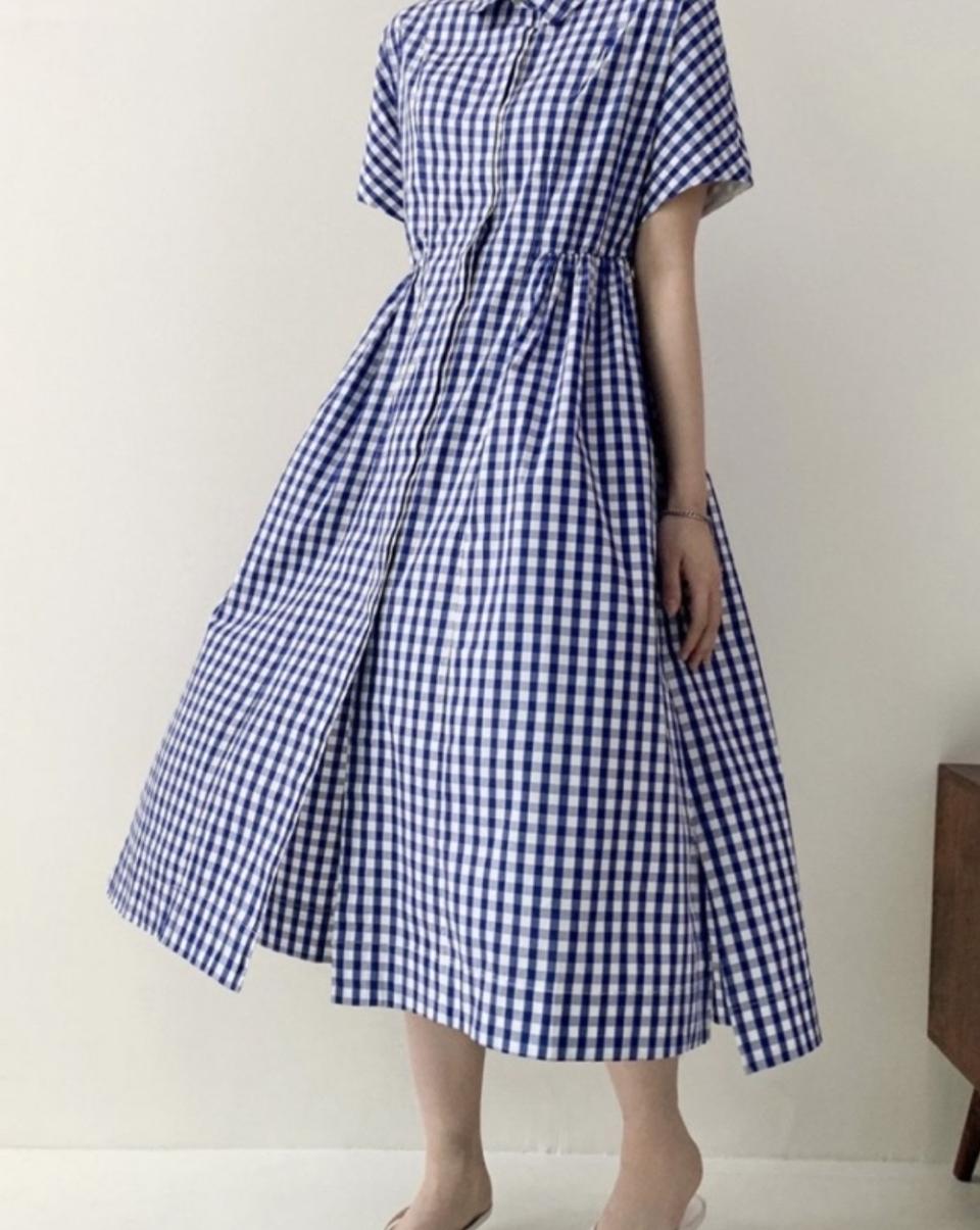 체크 원피스 팔아요