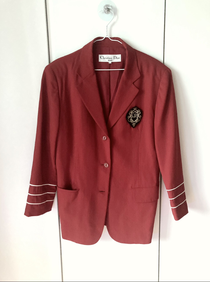 빈티지 크리스챤 디올 스포츠 여름소재 말린장미 블레이저 자켓