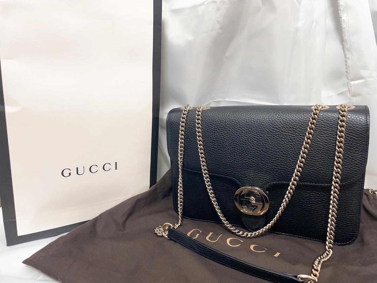 정품 ) 구찌 인터로킹 체인백