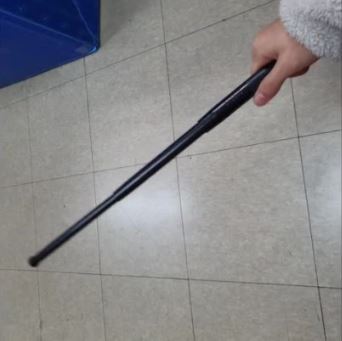 ⛔[무료배송]강철 3단 호신용 삼단봉 경찰 군인 군용 호신용품 케이스세트