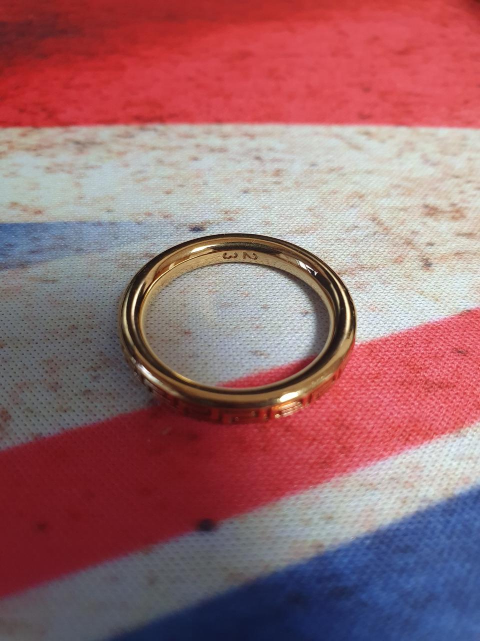 베르사체 반지 23호( 인그레이브드 그릭 키 링