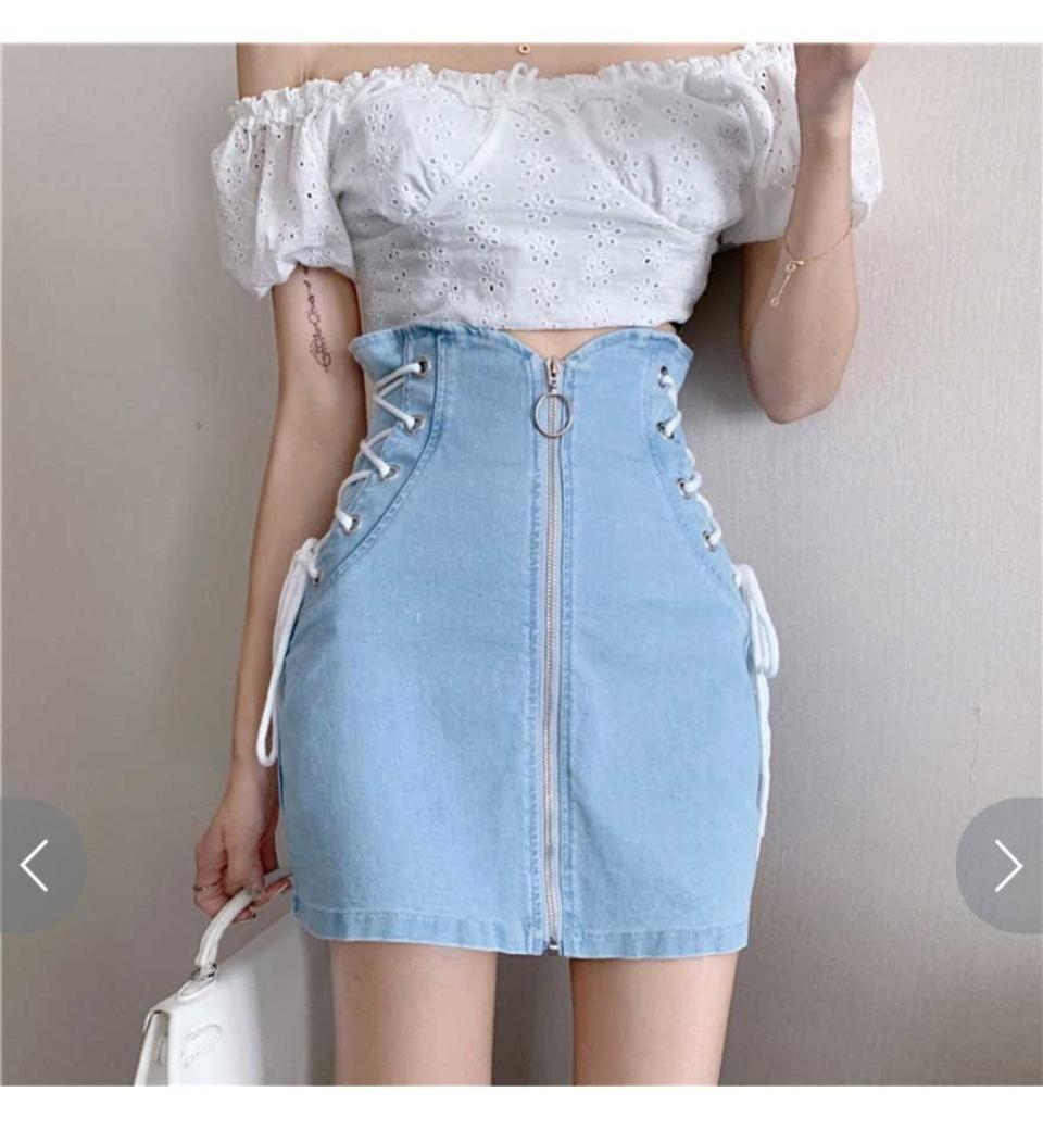 코르셋  집업 스커트