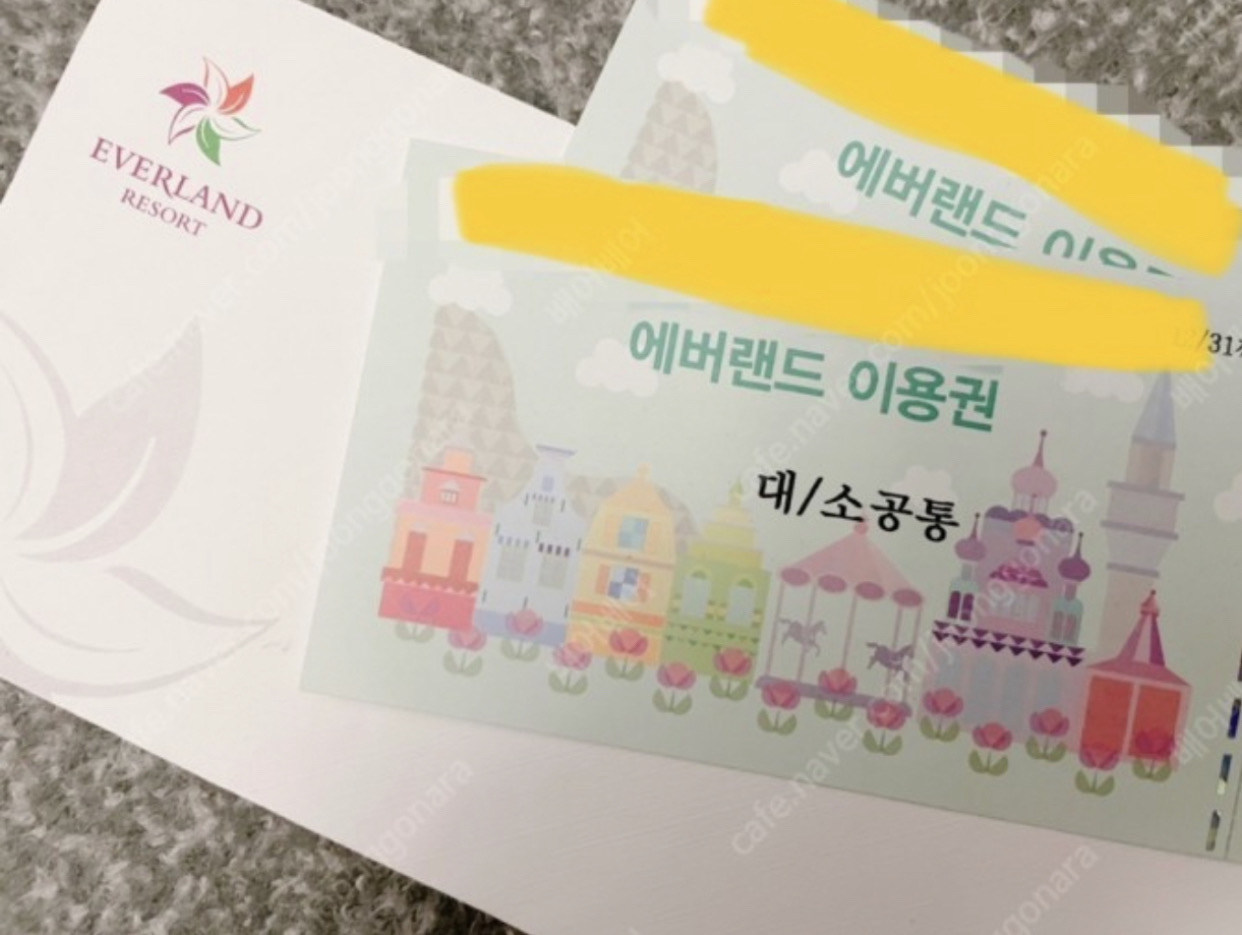 에버랜드 자유이용권 종일권 오후권 QR모바일티켓양도(정가62,000원)