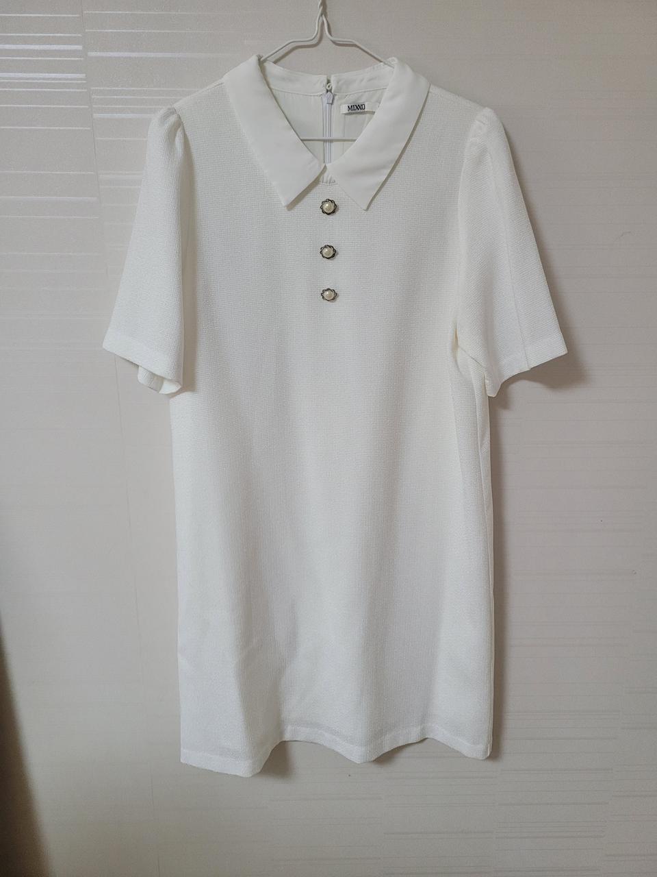 화이트 카라 원피스