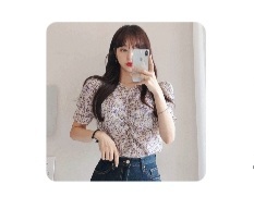 셔링 플라워 블라우스