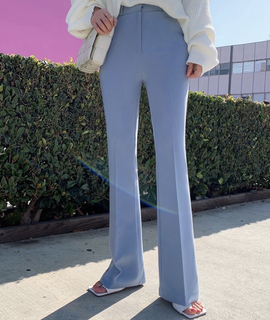 삐뽕언니 여름 롱롱 부츠컷 슬랙스 s (소라,블랙)