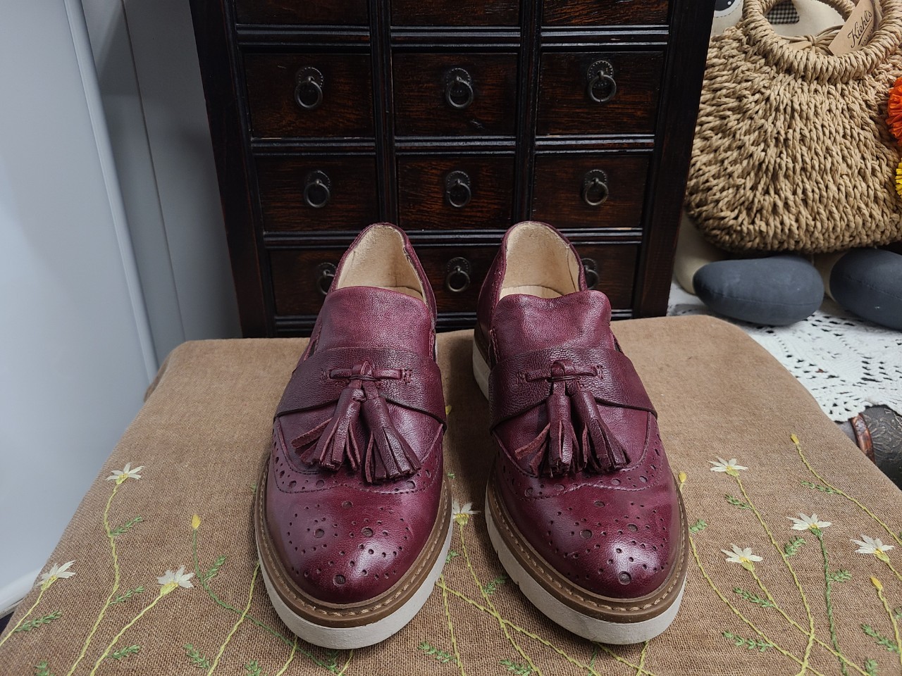 ♥AS98(정품)225mm 정도~(여성)가죽신발♥