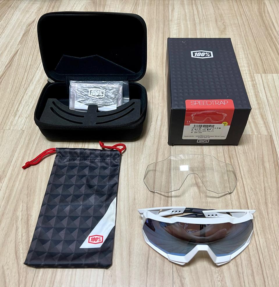 100% 스피드트랩 맷 화이트 (HD 블루미러)